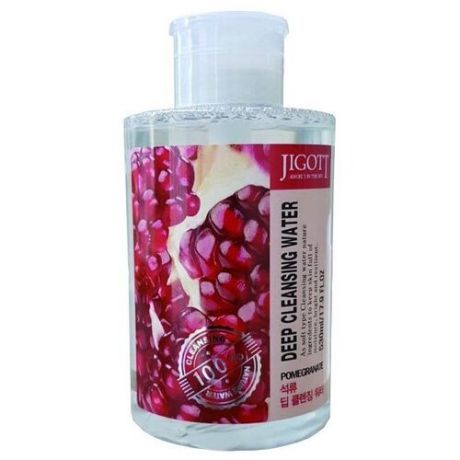 Jigott вода очищающая с экстрактом граната Deep Cleansing Water Pomegranate, 530 мл