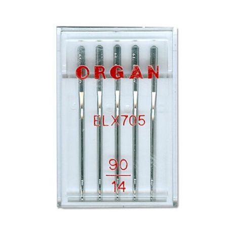 Иглы для бытовых швейных машин "Organ Needles" (для трикотажа), №080, 5 штук, арт. ELх705