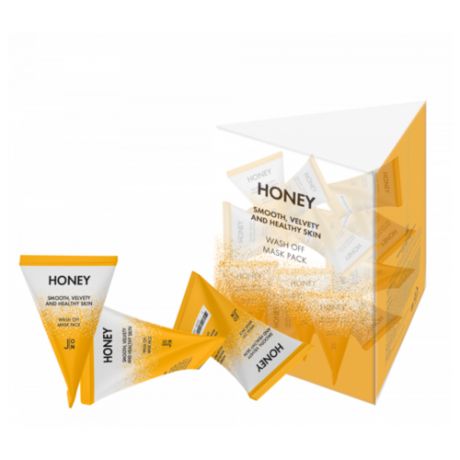 Мед набор маска для лица honey smooth velvety and healthy skin wash off mask pack