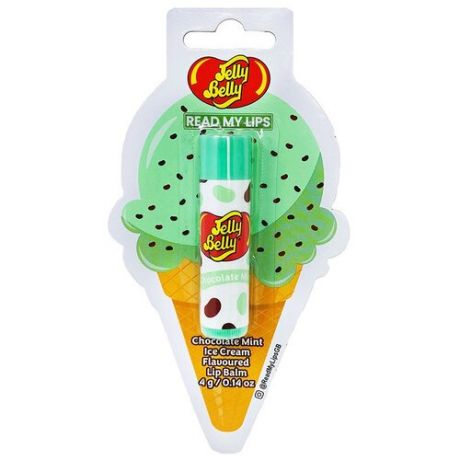 Бальзам для губ `JELLY BELLY` CHOCOLATE MINT ICE CREAM 4 г