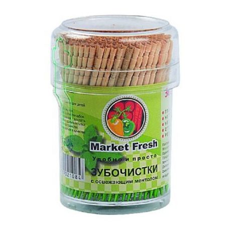 Market Fresh зубочистки с ментолом, 300 шт.