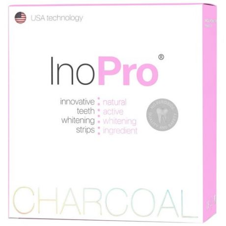 InoPro отбеливающие полоски Charcoal, 14 шт.