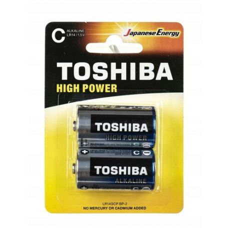 Батарейка щелочная Toshiba LR14/2BL 2 штуки