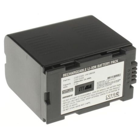 Аккумуляторная батарея iBatt 3300mAh для Panasonic NV-MX1, NV-DS27, AJ-PCS060G, NV-C3, NV-DS12, NV-DS77EN, NV-DS88, NV-EX1, VDR-M10, NV-C1, NV-C5, NV-DA1