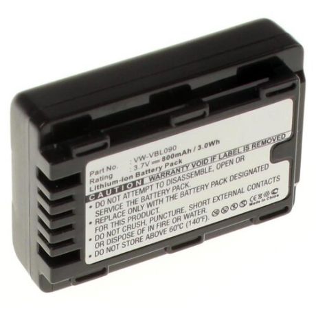 Аккумуляторная батарея iBatt 800mAh для Panasonic HDC-TM41, SDR-H86, SDR-T55