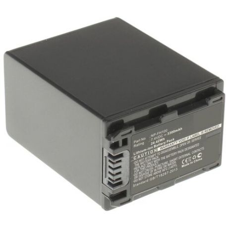 Аккумуляторная батарея iBatt 3300mAh для Sony DCR-30, DCR-SR210E, DCR-HC16E, DCR-HC33E, HDR-CX11E, DCR-DVD410E, DCR-DVD708, DCR-DVD905, DCR-HC43E, DCR-DVD510E