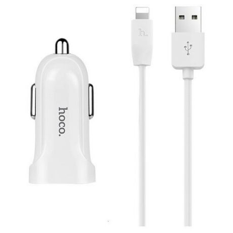 АЗУ, 1 USB 1.5A(Z2), usb cable lightning, HOCO, белый