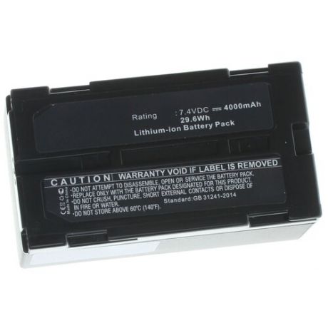 Аккумуляторная батарея iBatt 4000mAh для Canon, Hitachi, Panasonic VM-BPL27, PV-DBP5, CGR-B/202