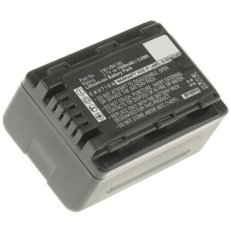 Аккумуляторная батарея iBatt 1500mAh для Panasonic HC-V500M, HC-V700M, HC-V100M, HC-V300M, HDC-H80, HDC-TM41, SDR-H86, SDR-T55