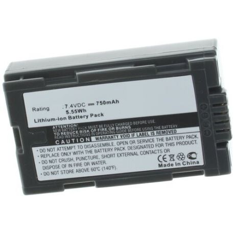 Аккумуляторная батарея iBatt 750mAh для Panasonic CGR-D16S, CGR-D220, CGR-D320, CGR-D54S, VSB0418, CGP-D54S, CGR-D120, CGR-D16