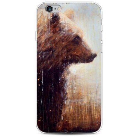 Силиконовый чехол "Белый медведь" на Apple iPhone 6 / Айфон 6