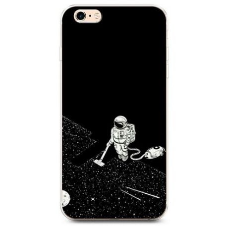 Силиконовый чехол "Космонавт с пылесосом" на Apple iPhone 6 Plus/6S Plus / Айфон 6 Плюс/Айфон 6С Плюс