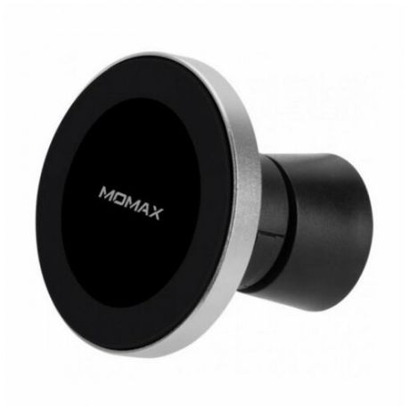 Магнитный держатель с беспроводной зарядкой MOMAX Q.Mount Magnetic Fast Wireless Charging Car Mount черный/серебряный