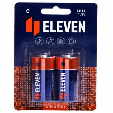 Батарейка Eleven C (LR14), 2 шт.