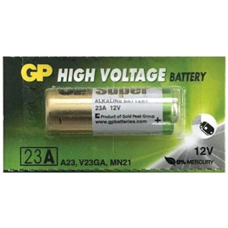 Батарейка GP High Voltage, 23AE, алкалиновая, для сигнализаций, 1 шт в блистере (отрывной блок), 23AF-2C5