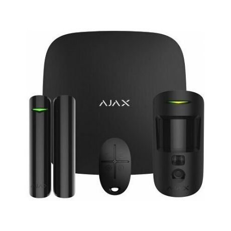 Ajax StarterKit Cam Plus Стартовый комплект системы безопасности с фотоверификацией тревог и поддержкой LTE (черный)