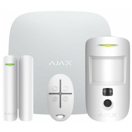 Ajax StarterKit Cam Plus Стартовый комплект системы безопасности с фотоверификацией тревог и поддержкой LTE (белый)