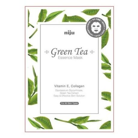 NIJU Маска для лица Niju с экстрактом зеленого чая 17 мл