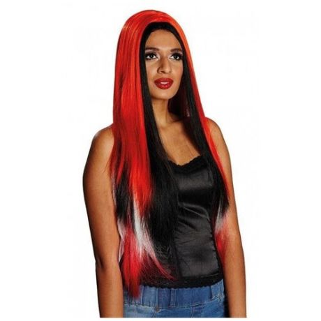 Трехцветный парик с длинными волосами (10015)
