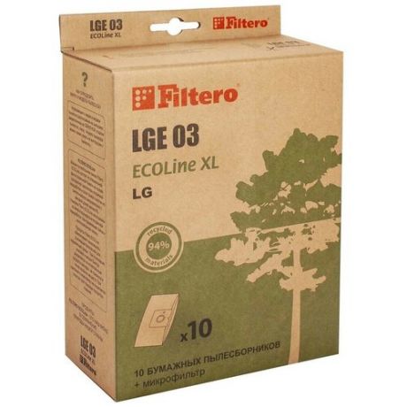 Пылесборник FILTERO LGE 03 (10+фильтр) ECOLine XL (бумажные)