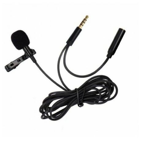 Микрофон CANDC DC-C5, петличный, Jack 3.5mm+AUX, черный