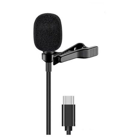 Микрофон CANDC DC-C4, петличный, Type-C+AUX, 6 м, черный