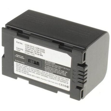 Аккумуляторная батарея iBatt 2200mAh для Panasonic NV-C1, NV-C5, NV-DA1, NV-DS11, NV-DS55, NV-EX3