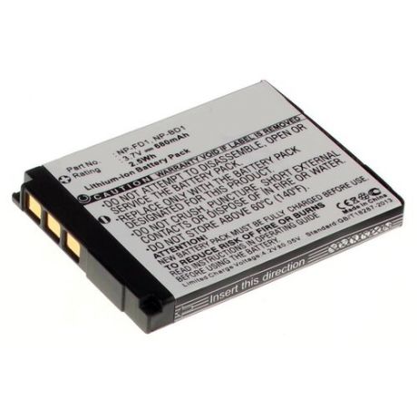 Аккумуляторная батарея iBatt 680mAh для Sony Cyber-Shot DSC-T500, Cyber-shot DSC-TX1/L