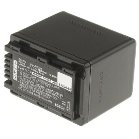 Аккумуляторная батарея iBatt 3400mAh для Panasonic VW-VBK360E-K