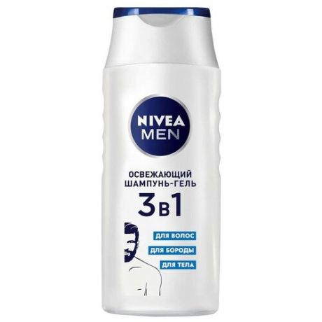 Шампунь Nivea Men "Освежающий 3 в 1", мужской, 250 мл