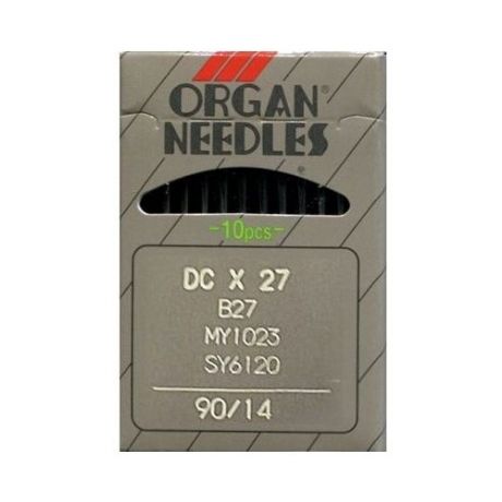 Набор игл для оверлочных промышленных швейных машин Organ Needles №90, 10 штук, арт. DCx27