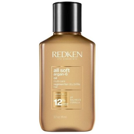 Redken All Soft Argan-6 Oil - Масло Аргана для комплексного ухода за любым типом волос 111мл