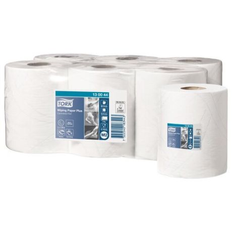 Полотенца бумажные в рулонах Tork "Advanced"(М2), 2-слойные, 125м/рул, ЦВ, тиснение, белые, 6 шт.