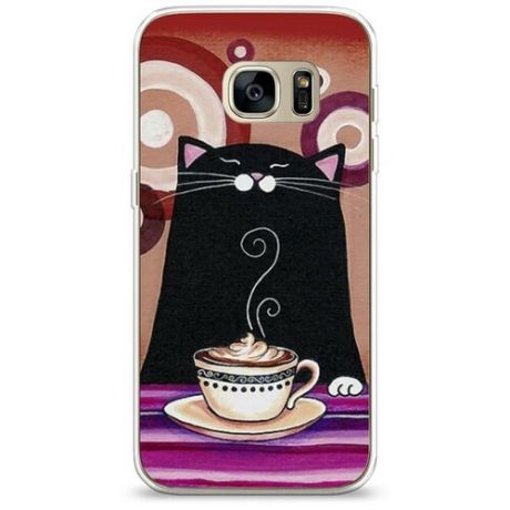 Силиконовый чехол "Ароматный кофе" на Samsung Galaxy S7 / Самсунг Галакси С 7