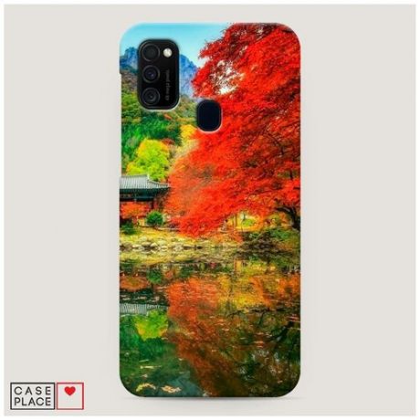 Чехол Пластиковый Samsung Galaxy M21 Осенний сад