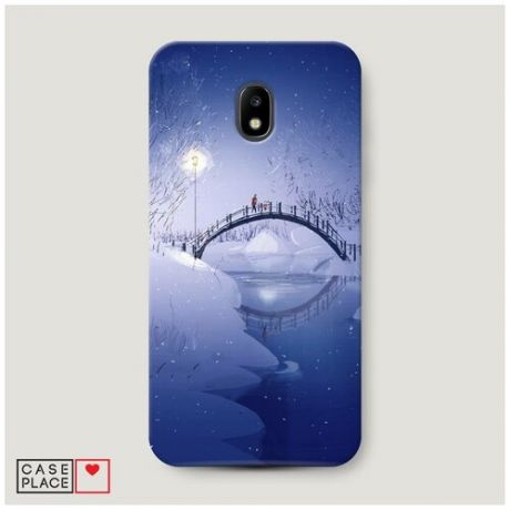 Чехол Пластиковый Samsung Galaxy J3 2017 Зимний мост