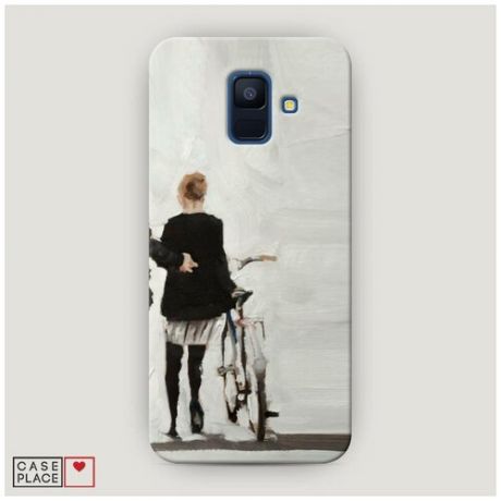 Чехол Пластиковый Samsung Galaxy A6 Пара на велосипедах 2