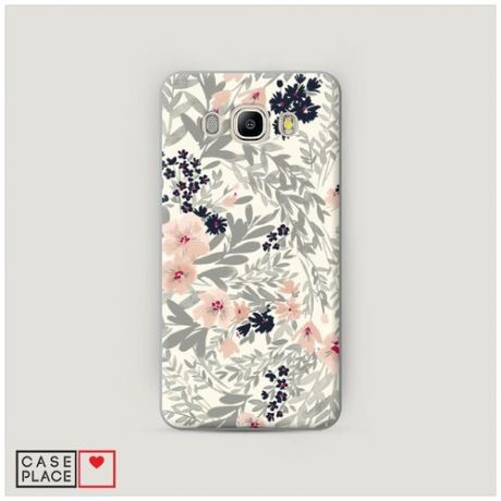 Чехол Пластиковый Samsung Galaxy J7 2016 Акварельные цветы