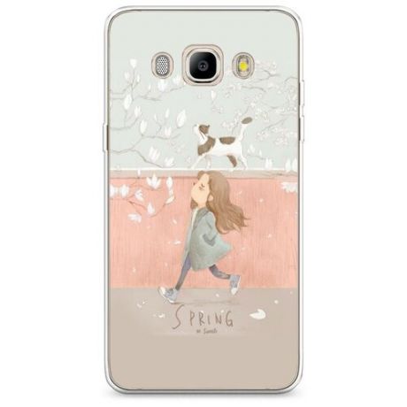 Силиконовый чехол "Девочка-весна" на Samsung Galaxy J5 2016 / Самсунг Галакси Джей 5 2016
