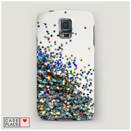 Чехол Пластиковый Samsung Galaxy S5 Россыпь пайеток рисунок
