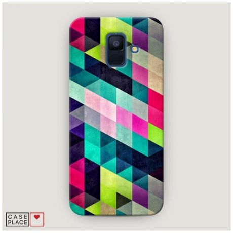 Чехол Пластиковый Samsung Galaxy A6 Цветные ромбики