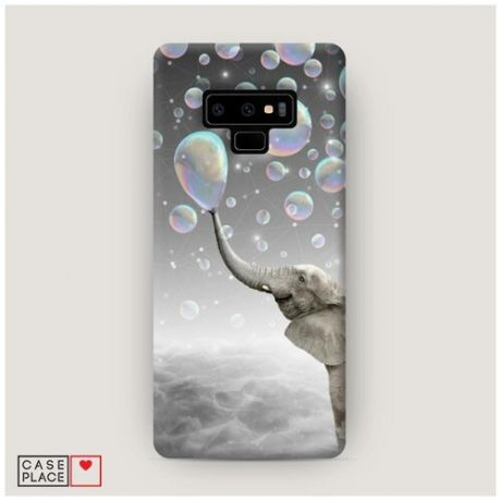 Чехол Пластиковый Samsung Galaxy Note 9 Слон и мыльные пузыри