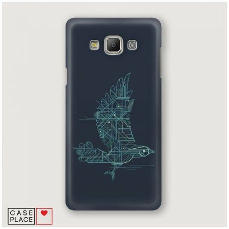Чехол Пластиковый Samsung Galaxy A5 Птица-графика