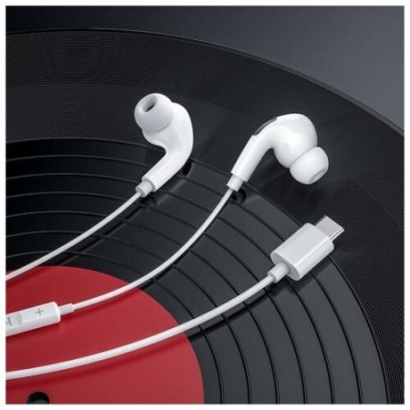 Наушники HOCO M83 Type-C Original series digital earphones с микрофоно м, белый