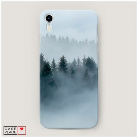 Чехол Пластиковый iPhone XR (10R) Лес в тумане