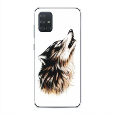 Силиконовый чехол "Волк с голубыми глазами" на Samsung Galaxy A71 / Самсунг Галакси А71