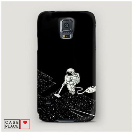 Чехол Пластиковый Samsung Galaxy S5 Космонавт с пылесосом