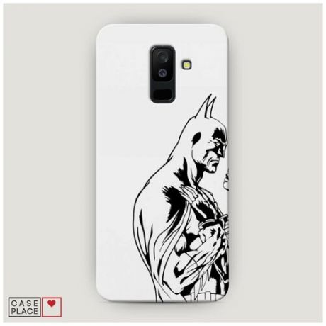 Чехол Пластиковый Samsung Galaxy A6 Plus Бэтман и Женщина Кошка 1