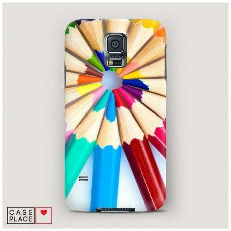 Чехол Пластиковый Samsung Galaxy S5 Цветные карандаши
