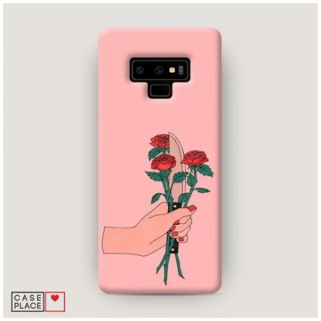 Чехол Пластиковый Samsung Galaxy Note 9 Розы и нож